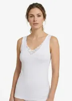 Dames spencer Beatrix - Katoen - Hoge rug - Katoenen onderhemd - Brede bandjes - Naadloos - thumbnail