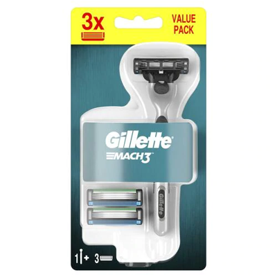 Gillette Mach3 Scheersysteem + 3 Mesjes Voor Mannen