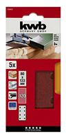 kwb 818412 Schuurpapier Korrelgrootte (num) 120 (l x b) 133 mm x 80 mm 5 stuk(s) - thumbnail