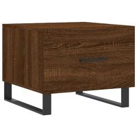 Salontafels 2 st 50x50x40 cm bewerkt hout bruin eikenkleur - thumbnail