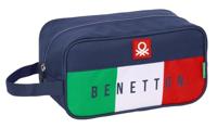 Reisschoenenrek Benetton Flag Marineblauw 29 x 15 x 14 cm - thumbnail