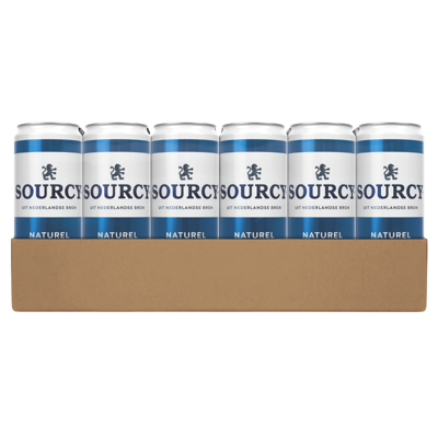Sourcy blauw mineraalwater naturel blik (24x33cl)