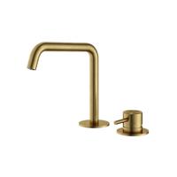 Hotbath Archie Wastafelmengkraan 2 gats zonder waste BBP Geborsteld Messing PVD AR023BBP - thumbnail