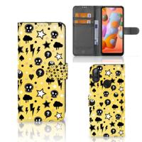 Telefoonhoesje met Naam Samsung Galaxy M11 | A11 Punk Geel - thumbnail