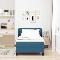 Boxspringbed met donkergrijs fluwelen matras 80x200 cm - thumbnail