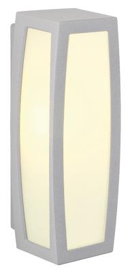 Wandlamp MERIDIAN BOX zilvergrijs 1xE27, met bewegingssensor