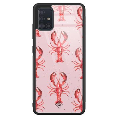 Samsung Galaxy A51 glazen hardcase - Lobster all the way Samsung Galaxy A51 glazen hardcase - Lobster all the way