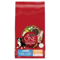 PURINA One Junior Medium/Maxi Rich in chicken with rice - droog hondenvoer - 7kg - thumbnail