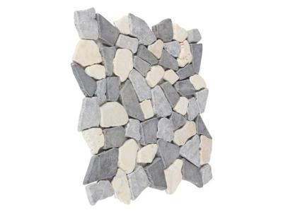 Mosaikfliesen Bruchstein Weiß-Lichtgrau-Grau30x30 cm