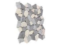 Mosaikfliesen Bruchstein Weiß-Lichtgrau-Grau30x30 cm - thumbnail