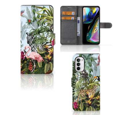 Telefoonhoesje | Met pasjeshouder | voor Motorola Moto G52 | Moto G82 Jungle Telefoonhoesje | Met pasjeshouder | voor Motorola Moto G52 | Moto G82 Jungle
