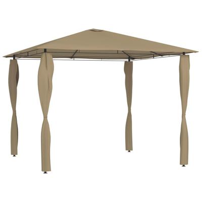 Prieel met paalhoezen 160 g/m 3x3x2,6 m taupe Prieel met paalhoezen 160 g/m 3x3x2,6 m taupe