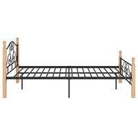 Bedframe metaal zwart 120x200 cm - thumbnail