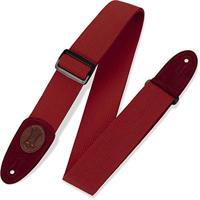 Levys Leathers MSSC8-RED katoenen gitaarband, rood - thumbnail