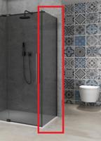 Vaste Wand Van Rijn Products ST08 120x200 cm 8 mm Rookglas met Muurprofiel Mat Zwart tbv Hoekcabine - thumbnail