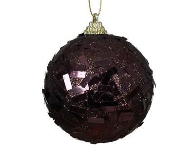 Kerstbal foam d8 cm zwarte truffel I Decoris - Decoris