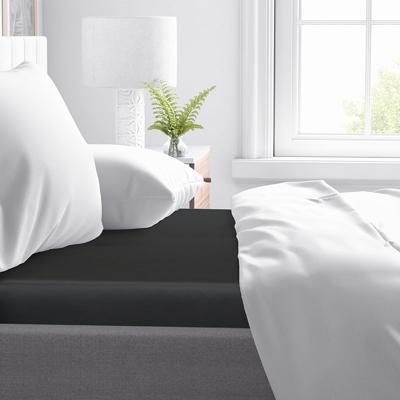 Primaviera Deluxe Topper Satijn Hoeslaken Zwart 180 x 220 cm