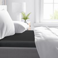 Primaviera Deluxe Topper Satijn Hoeslaken Zwart 160 x 200 - thumbnail