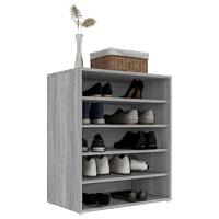 VidaXL Schoenenkast 60x35x70 cm bewerkt hout grijs sonoma eikenkleurig - thumbnail