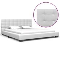 vidaXL Bedframe kunstleer wit 140x200 cm - thumbnail