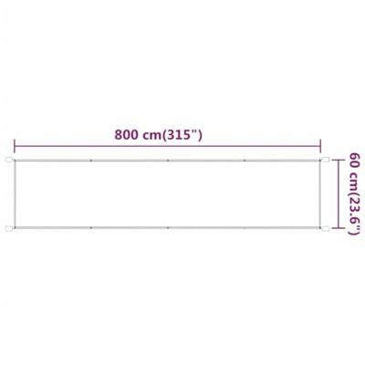 Luifel verticaal 60x800 cm oxford stof wit