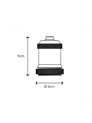 Home sweet home fitting metaal E27 mat staal Home sweet home fitting metaal E27 mat staal