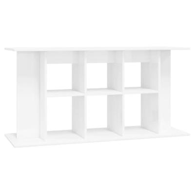 Aquariumstandaard 120x40x60 cm bewerkt hout hoogglans wit - thumbnail