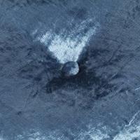 Poef rond 40x20 cm fluweel blauw - thumbnail