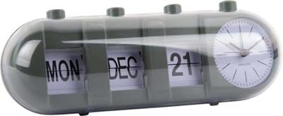Karlsson - Alarm Clock Retro Tube Calendar Flip