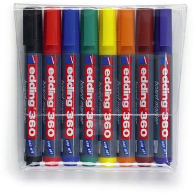 edding whiteboardmarker 360, etui met 8 stuks in geassorteerde kleuren edding whiteboardmarker 360, etui met 8 stuks in geassorteerde kleuren