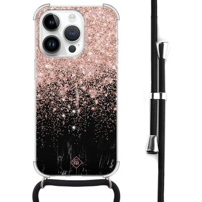 iPhone 14 Pro hoesje met koord - Marmer twist