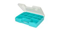 1x Opbergkoffertje/opbergboxen met kliksluiting 13-vaks blauw - Opbergbox - thumbnail