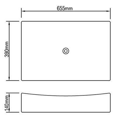 Keramische wasbak schaalvormig hoogglans (wit)