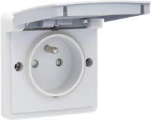 Niko Hydro waterdicht stopcontact 1-voudig met penaarde grijs Niko Hydro waterdicht stopcontact 1-voudig met penaarde grijs