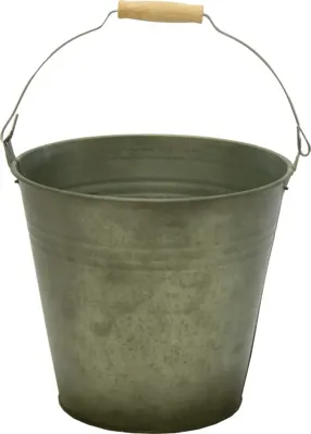 Mega Collections Plantenemmer Zink 2L - Ø16x14cm - Vintage Groen