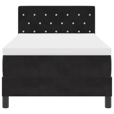 Boxspringbed met matras fluweel zwart 100x200 cm