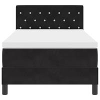 Boxspringbed met matras fluweel zwart 100x200 cm - thumbnail
