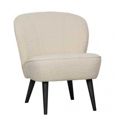 WOOOD Fauteuil 'Sara' Bouclé, kleur Creme
