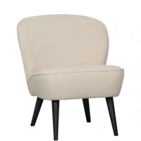 WOOOD Fauteuil 'Sara' Bouclé, kleur Creme - thumbnail