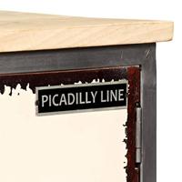Tv-meubel 120x30x45 cm massief mangohout en staal - thumbnail