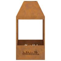 Vuurkorf Bruin 50 x 50 x 100 cm Cortenstaal - thumbnail