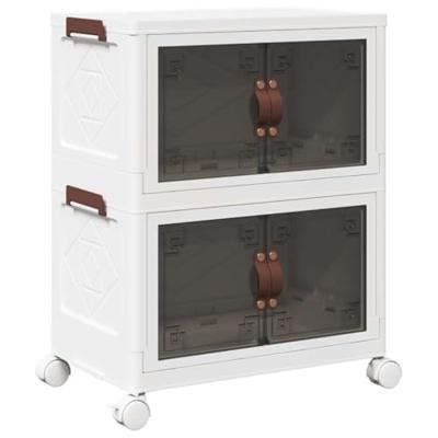 Opbergbox stapelbaar met wielen 2-laags 28 L 48,5x29,5x59,5 cm Opbergbox stapelbaar met wielen 2-laags 28 L 48,5x29,5x59,5 cm