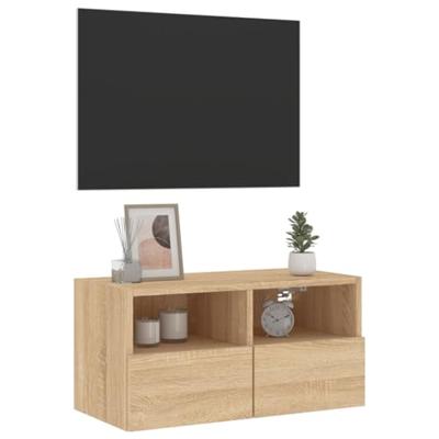 Tv-wandmeubel 60x30x30 cm bewerkt hout sonoma eikenkleurig Tv-wandmeubel 60x30x30 cm bewerkt hout sonoma eikenkleurig