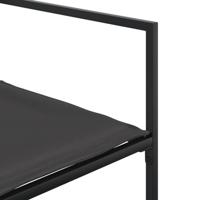 11-delige Tuinset met kussens textileen zwart - thumbnail