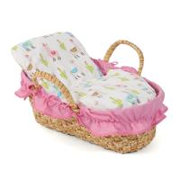 Gevlochten poppen draagmand - Lama - thumbnail