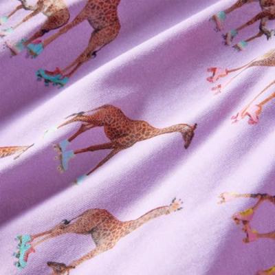 Kinderrok giraffeprint 92 lila