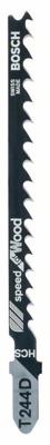 Bosch Accessories 2608637881 Decoupeerzaagblad T 244 D, Speed for Wood, verpakking van 100 stuks 100 stuk(s)