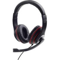 Gembird CaratteristicheCuffia stereo con braccio microfono mobilePratica unitÃƒÂ  di con Over Ear headset Kabel Zwart, Rood Volumeregeling, Headset - thumbnail