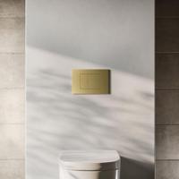 Hotbath Bedieningspaneel Gal t.b.v. Geberit UP320 Geborsteld Messing PVD - thumbnail