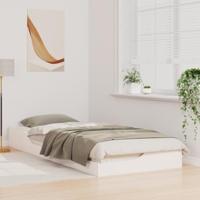 Bedframe Wit 80 x 220 cm Hout - thumbnail